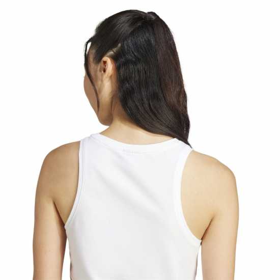Adidas Дамски Потник Essentials Linear Slim Cotton Tank Top Womens Бяло 