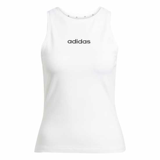 Adidas Дамски Потник Essentials Linear Slim Cotton Tank Top Womens Бяло 
