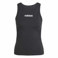 Adidas Дамски Потник Essentials Linear Slim Cotton Tank Top Womens Черно 