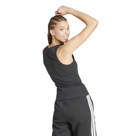 Adidas Дамски Потник Essentials Linear Slim Cotton Tank Top Womens Черно 