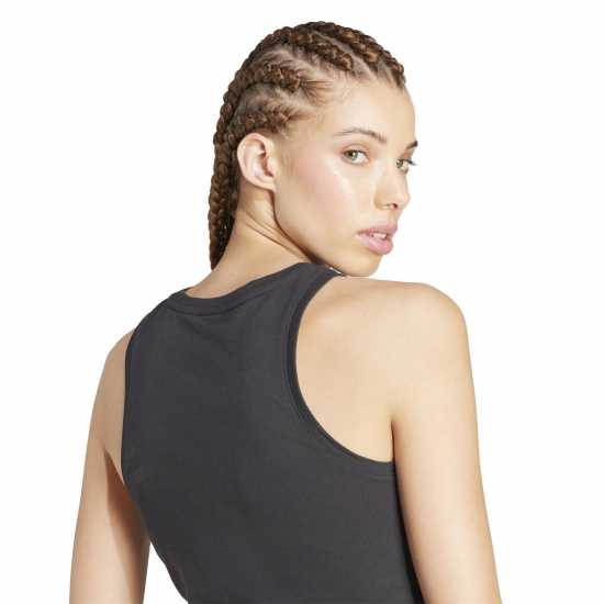 Adidas Дамски Потник Essentials Linear Slim Cotton Tank Top Womens Черно 