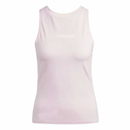 Adidas Дамски Потник Essentials Linear Slim Cotton Tank Top Womens Ясно розово 
