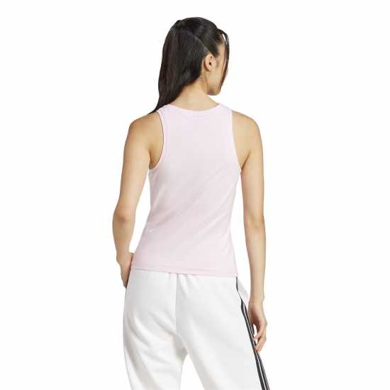 Adidas Дамски Потник Essentials Linear Slim Cotton Tank Top Womens Ясно розово 