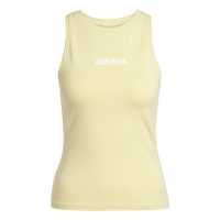 Adidas Дамски Потник Essentials Linear Slim Cotton Tank Top Womens Прахово жълто 