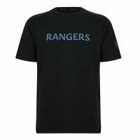 Castore Rangers Supporters T-Shirt Adults Черно Мъжко облекло за едри хора