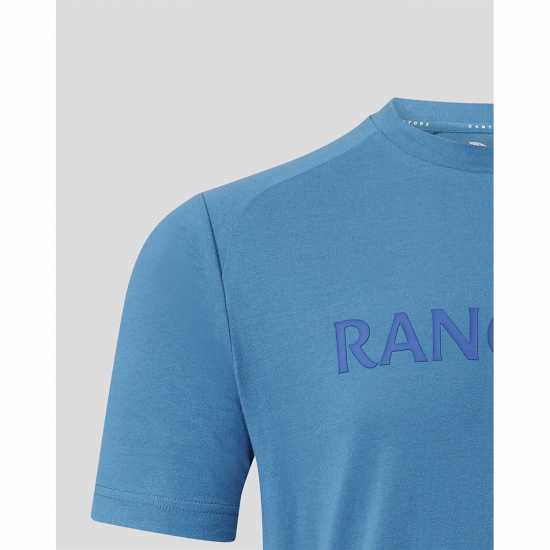 Castore Rangers Supporters T-Shirt Adults Стелар Мъжко облекло за едри хора
