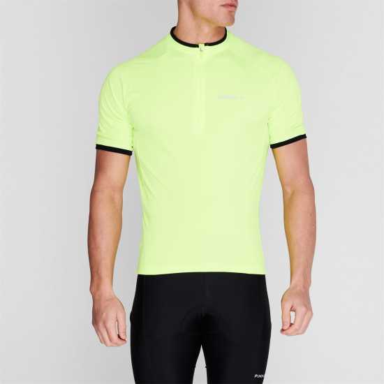 Pinnacle Мъжка Колоездачна Фланелка Short Sleeve Cycling Jersey Mens Yellow Мъжки ризи
