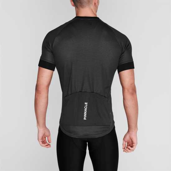 Pinnacle Мъжка Колоездачна Фланелка Race Short Sleeve Cycling Jersey Mens Charcoal Мъжки ризи