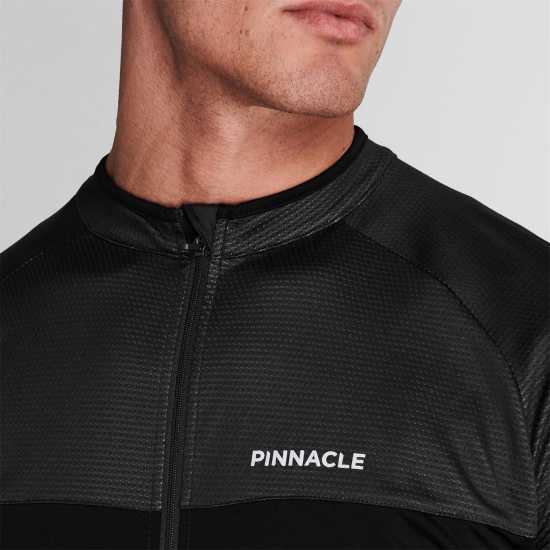 Pinnacle Мъжка Колоездачна Фланелка Race Short Sleeve Cycling Jersey Mens Charcoal Мъжки ризи