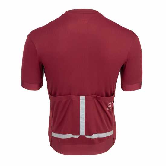 Pinnacle Race Short Sleeve Cycling Top Mens Бордово Мъжки тениски и фланелки