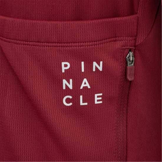 Pinnacle Race Short Sleeve Cycling Top Mens Бордово Мъжки тениски и фланелки