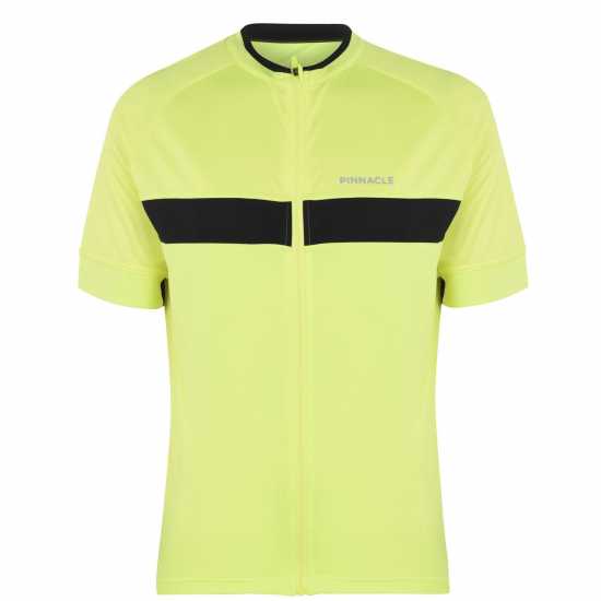 Pinnacle Race Short Sleeve Cycling Top Mens Жълто Мъжки тениски и фланелки