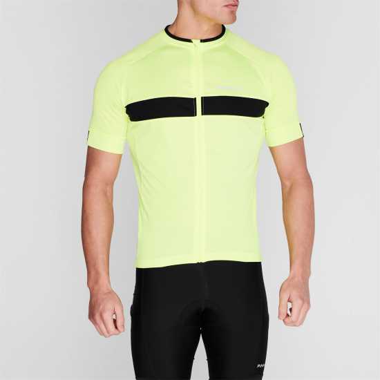 Pinnacle Race Short Sleeve Cycling Top Mens Жълто Мъжки тениски и фланелки