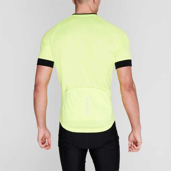 Pinnacle Race Short Sleeve Cycling Top Mens Жълто Мъжки тениски и фланелки