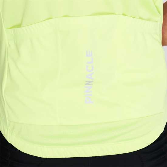 Pinnacle Race Short Sleeve Cycling Top Mens Жълто Мъжки тениски и фланелки
