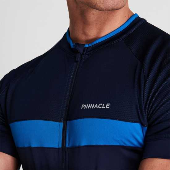 Pinnacle Мъжка Колоездачна Фланелка Race Short Sleeve Cycling Jersey Mens Navy Мъжки ризи