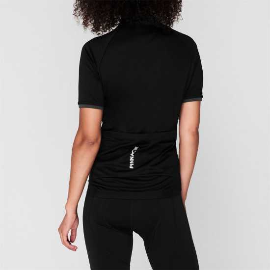 Pinnacle Дамска Колоездачна Фланелка Short Sleeve Cycling Jersey Ladies Черно Дамски тениски и фланелки