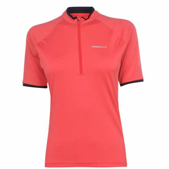 Дамски тениски и фланелки Pinnacle Дамска Колоездачна Фланелка Short Sleeve Cycling Jersey Ladies Корал Pinnacle Дамска Колоездачна Фланелка Short Sleeve Cycling Jersey Ladies Корал Дамски тениски и фланелки