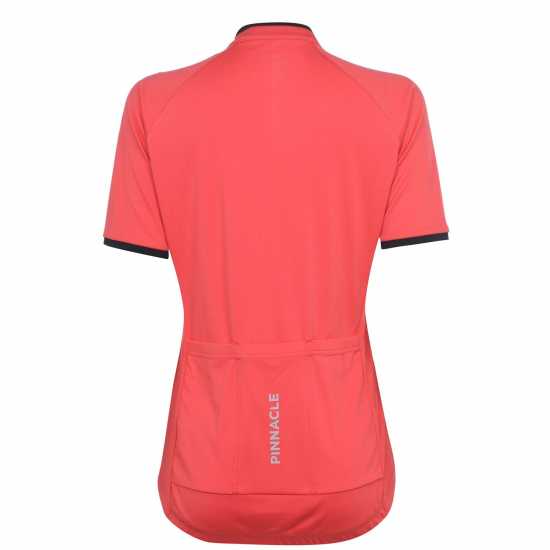 Pinnacle Дамска Колоездачна Фланелка Short Sleeve Cycling Jersey Ladies Coral Дамски тениски и фланелки