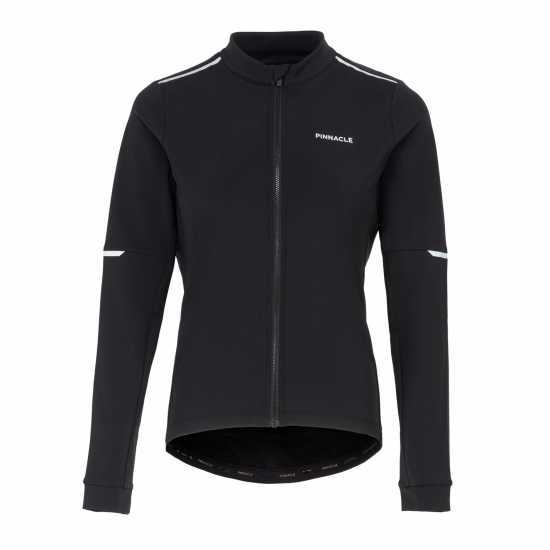 Дамски тениски и фланелки Pinnacle Дамска Колоездачна Фланелка Thermal Long Sleeve Cycling Jersey Ladies Черно Pinnacle Дамска Колоездачна Фланелка Thermal Long Sleeve Cycling Jersey Ladies Черно Дамски тениски и фланелки