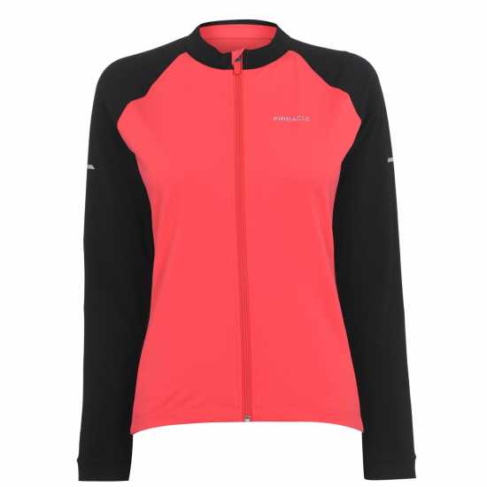 Pinnacle Дамска Колоездачна Фланелка Thermal Long Sleeve Cycling Jersey Ladies Coral Дамски тениски и фланелки