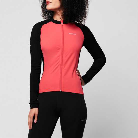 Дамски тениски и фланелки Pinnacle Дамска Колоездачна Фланелка Thermal Long Sleeve Cycling Jersey Ladies Корал Pinnacle Дамска Колоездачна Фланелка Thermal Long Sleeve Cycling Jersey Ladies Корал Дамски тениски и фланелки
