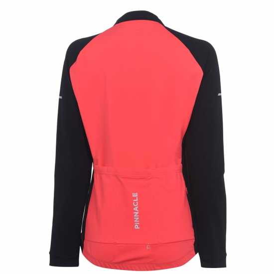 Дамски тениски и фланелки Pinnacle Дамска Колоездачна Фланелка Thermal Long Sleeve Cycling Jersey Ladies Корал Pinnacle Дамска Колоездачна Фланелка Thermal Long Sleeve Cycling Jersey Ladies Корал Дамски тениски и фланелки