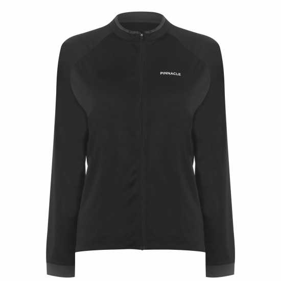 Дамски тениски и фланелки Pinnacle Дамска Колоездачна Фланелка Long Sleeve Cycling Jersey Ladies Черно Pinnacle Дамска Колоездачна Фланелка Long Sleeve Cycling Jersey Ladies Черно Дамски тениски и фланелки