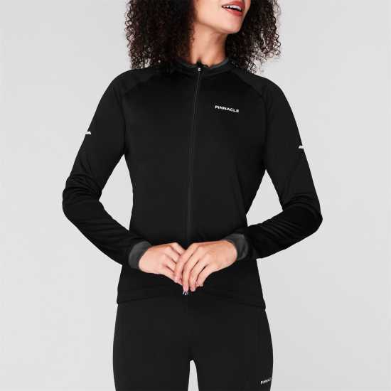Дамски тениски и фланелки Pinnacle Дамска Колоездачна Фланелка Long Sleeve Cycling Jersey Ladies Черно Pinnacle Дамска Колоездачна Фланелка Long Sleeve Cycling Jersey Ladies Черно Дамски тениски и фланелки