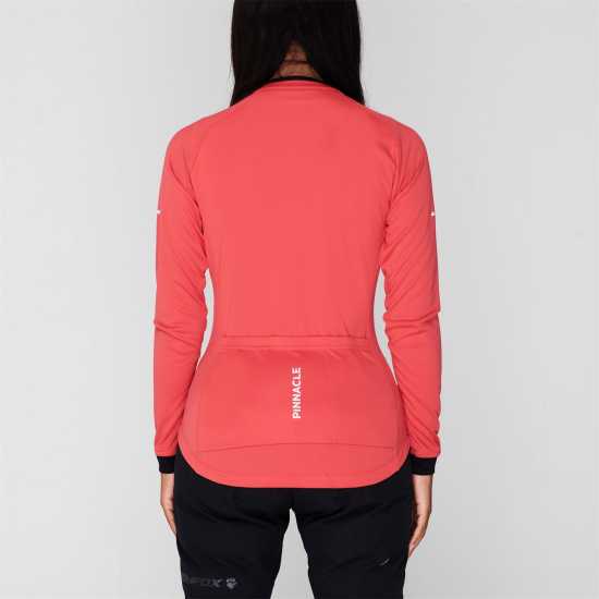 Pinnacle Дамска Колоездачна Фланелка Long Sleeve Cycling Jersey Ladies Корал Дамски тениски и фланелки