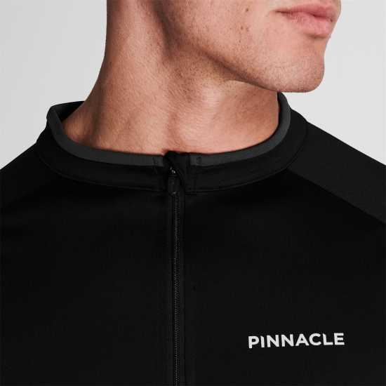 Pinnacle Мъжка Колоездачна Фланелка Long Sleeve Cycling Jersey Mens Черно Мъжки тениски и фланелки