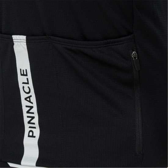 Pinnacle Мъжка Колоездачна Фланелка Long Sleeve Cycling Jersey Mens Черно Мъжки тениски и фланелки
