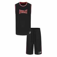 Everlast Basketball Set Mens Black/Red Мъжко облекло за едри хора