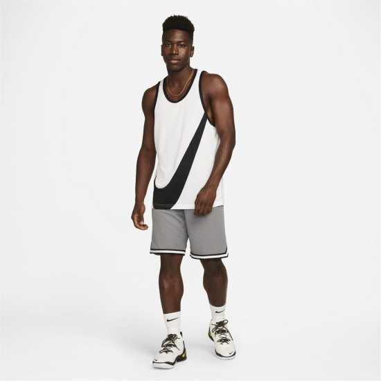 Nike Dri-Fit Basketball Crossover Jersey Mens White/Black Мъжко облекло за едри хора