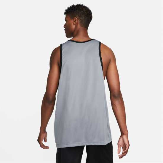 Nike Dri-Fit Basketball Crossover Jersey Mens Grey/White Мъжко облекло за едри хора