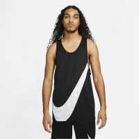 Nike Dri-Fit Basketball Crossover Jersey Mens Black/White Мъжко облекло за едри хора