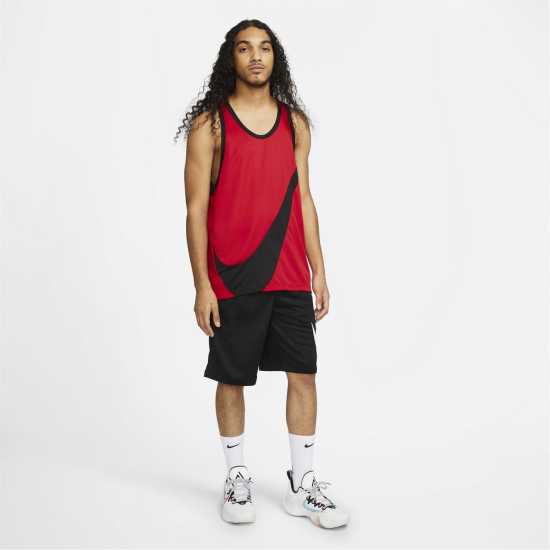 Nike Dri-Fit Basketball Crossover Jersey Mens Red/Black Мъжко облекло за едри хора
