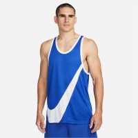 Nike Dri-Fit Basketball Crossover Jersey Mens Blue/White Мъжко облекло за едри хора