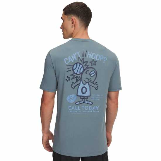 Мъжки тениски и фланелки Under Armour Cant Hoop Ss Sn54 Jasper Blue Under Armour Cant Hoop Ss Sn54 Jasper Blue Мъжки тениски и фланелки