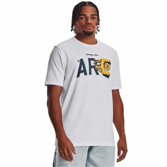Мъжки тениски и фланелки Under Armour Мъжка Риза Armour Ua Curry Arc Ss T-Shirt Mens Бяло/Сиво Under Armour Мъжка Риза Armour Ua Curry Arc Ss T-Shirt Mens Бяло/Сиво Мъжки тениски и фланелки