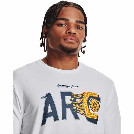 Мъжки тениски и фланелки Under Armour Мъжка Риза Armour Ua Curry Arc Ss T-Shirt Mens Бяло/Сиво Under Armour Мъжка Риза Armour Ua Curry Arc Ss T-Shirt Mens Бяло/Сиво Мъжки тениски и фланелки