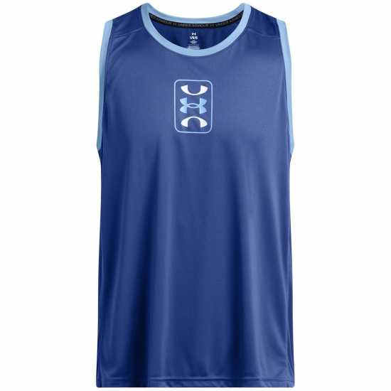Under Armour Мъжка Риза Baseline Performance Basketball Shirt Mens Blue Мъжки тениски и фланелки