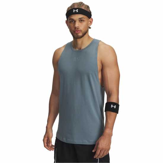 Under Armour Мъжки Потник Baseline Tank Top Mens Джаспърско синьо 