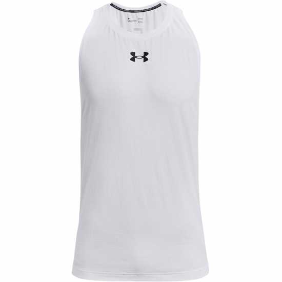Under Armour Мъжки Потник Baseline Tank Top Mens Бяло/Черно Мъжки тениски и фланелки