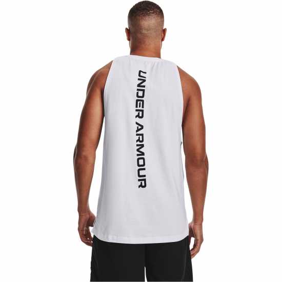 Under Armour Мъжки Потник Baseline Tank Top Mens Бяло/Черно Мъжки тениски и фланелки