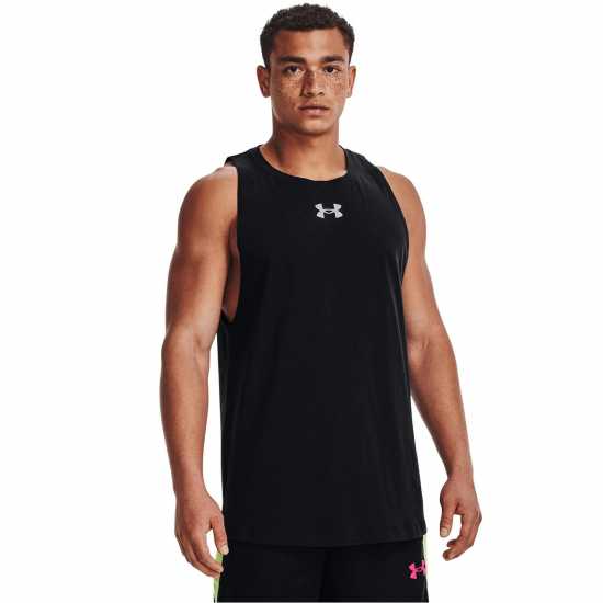 Under Armour Мъжки Потник Baseline Tank Top Mens Черно/Модерно сиво Мъжки тениски и фланелки