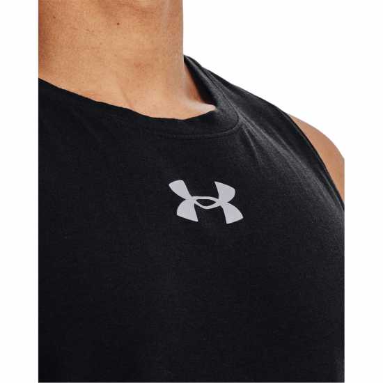 Under Armour Мъжки Потник Baseline Tank Top Mens Черно/Модерно сиво Мъжки тениски и фланелки