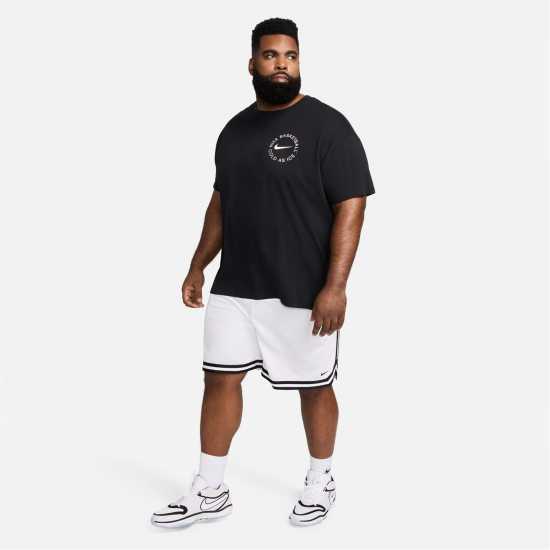 Nike Мъжки Баскетболни Шорти Dna Dri-Fit 8 Basketball Shorts Mens White/Black Мъжки къси панталони