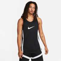 Nike Dri-FIT Icon Men's Basketball Jersey Black/White Мъжки ризи