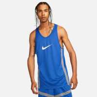 Nike Dri-FIT Icon Men's Basketball Jersey Royal/White Мъжки ризи